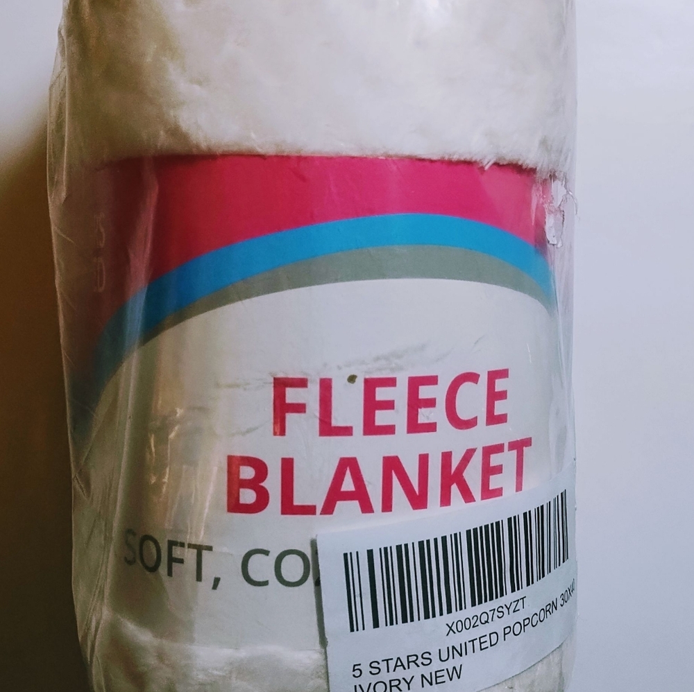 Ivory Fleece Blanket